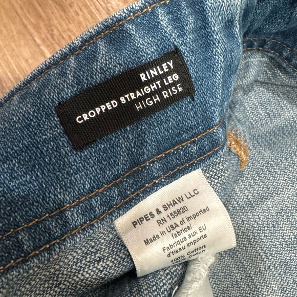 Veronica Beard Rinley‎ Cropped Straight Leg High Rise Durango Jeans Size 32 - Picture 6 of 9